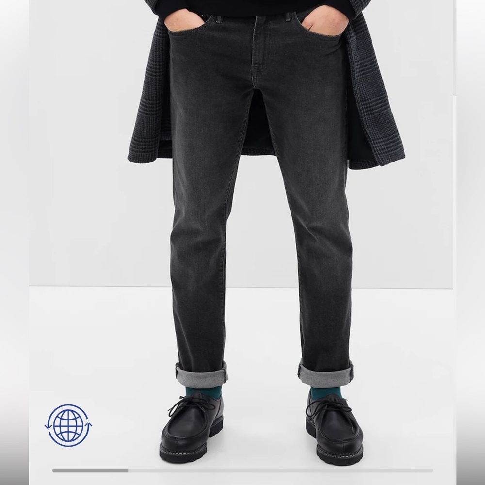 Men’s Gap denim slim taper, black